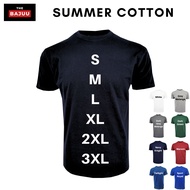 (S-3XL) Summer Cotton T-Shirts/Plain Cotton T-Shirt/Baju Lelaki/Plain T-Shirt/Baju Kosong/Basic T-Shirt/Baju Kapas Lengan Pendek (Unisex)