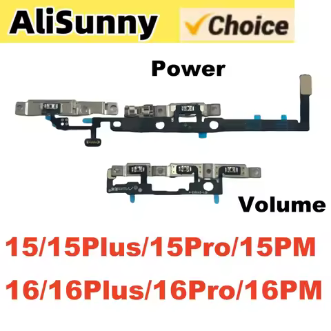 1pcs Power Volume Flex Cable for iPhone 16 Plus 15 Pro Max Ribbon Tape Side Button Distance Ambient 