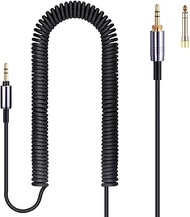 FAAEAL ATH-M50xBT Coiled Audio Cable Compatible with Audio Technica SR50BT ANC9 Sony WH-1000XM5 XM4