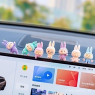 Pop Mart Automobiles Curtain Cloth labubu Car Accessories for Girls Car Interior Decoration Stress R