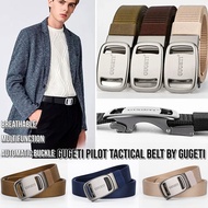 AB Men's tactical belt iron buckle thickened elastic belt trouser belt canvas pilot belt