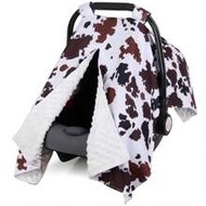 Breathable Infant Car Seat Cover, Peekaboo เปิด Minky Car Seat Canopy, Multiuse Baby Carrier Cover &