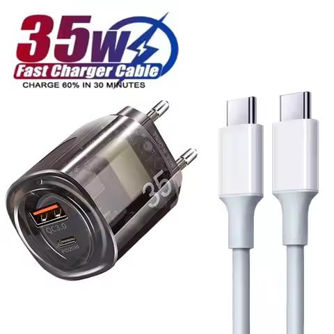 35W USB C Fast Charger PD Type C QC3.0 Charging Charger Wall Adapter for iPhone Samsung Xiaomi Huawe