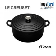 LE CREUSET - LC 圓形琺瑯鑄鐵鍋 26厘米 5.3升 瓦黑色 Noir Mat 21177260000430 平行進口