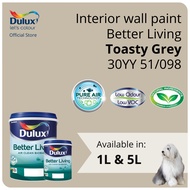 Dulux Interior Wall Paint - Toasty Grey (30YY 51/098) (Better Living) - 1L / 5L