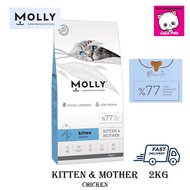 MOLLY KITTEN &amp; MOTHER with CHICKEN CAT FOOD 2KG