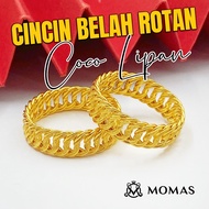 Cincin Belah Rotan Coco Lipan Emas 916 Original Cincin Belah Rotan Emas 916 Tulen Cincin Bajet Murah