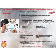 HR, ADMIN, ACCOUNT, CONSTRUCTION, CONTRACT & PROCUREMENT 💥+1200 FULL PACKAGE & GIFTS💥 Policy, Letter