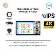 Dell Pro 75 Plus 4K Touch Monitor - P7525QT (75", 3840 x 2160, IPS, 60Hz, 2 xHDMI, DP, USBC 90W)