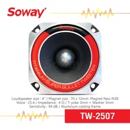 Soway แท้ 100% TW-2507 (2 ดอก) 4" Tweeter Speaker Compression Unit Super Bullet Horn ทวิตเตอร์แหลมจา