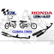 EJM EX5 DREAM 28MM BLACK COBRA TWIN RACING EKZOS PIPE STD OPEN E POWER BELANG PIPE RACING STANDARD O