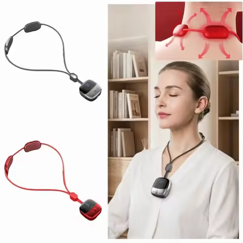 Multiple Modes Hanging Neck Massager EMS Wireless Cervical Spine Massager Rechargeable Portable Smar