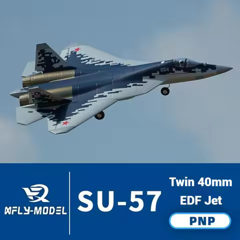 XFly RC Plane Su-57 Twin 40mm EDF Fighter Jet Electric Fixed-Wing Remote Control Model Aircraft Gift