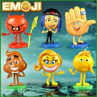SY 6 Pcs/set Hot Emoji Movie Action Figures Hi-5 Jailbreak Gene Poop Ice Cream Mel Meh Poop Daddy Mo