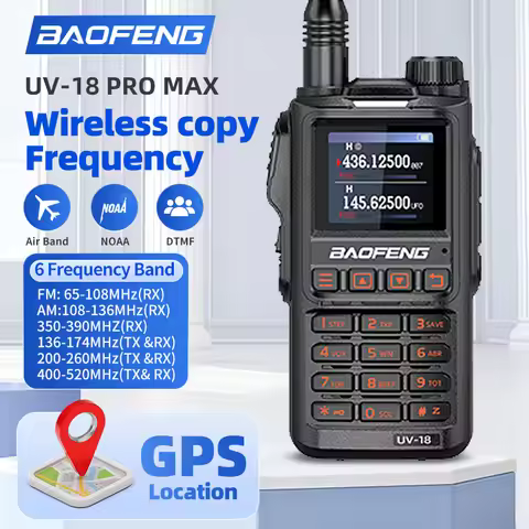 BAOFENG UV-18PRO-GPS 15W walkie talkie six band receiving waterproof 999CN NoAA FM frequency wireles