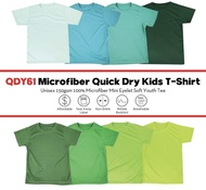 100% Microfiber Children T-Shirt QDY61 Kids Youth Plain Round Neck T-Shirt Baju Anak Lelaki Perempuan QDY61
