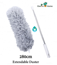 Oasis Home 280cm Extendable Microfiber Duster/Telescopic Replaceable Adjustable for High Ceilings Fa