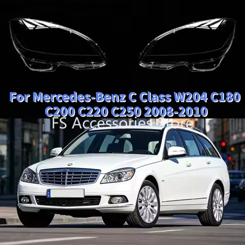 For Mercedes-Benz C Class W204 C180 C200 C220 C250 2008-2010 Car Lampshade Left/Right Side Headlamp 
