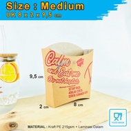 (isi 50pcs) Kemasan Kentang Goreng / Box Dus French Fries / Kantong Kentang Goreng / Kantong Chicken