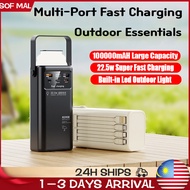 Bank kuasa 50000mAh/100000mAh Super Fast Charge Power Bank Ambient Light Cable Outdoors Camping Larg