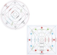 WEBEEDY 2 Styles DND Spell AOE Damage Template D&D Area of Effect Markers Map Grid for Dungeons and 