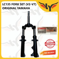 (ORIGINAL YAMAHA) LC135 FRONT FORK DEPAN LC135 FORK UNDER BRACKET YAMAHA 135LC FORK STEERING - 55D-F
