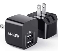 Anker® PowerPort Mini 2 Pack หัวชาร์จ อะแดปเตอร์ ขนาดเล็ก ปลั๊กพับได้ 2 ชิ้น