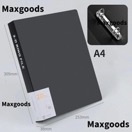 MAXGOODS Transparent Folder, Plastic 2 Holes Binder File Folder, Office Document D-shaped Lever Arch