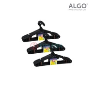 [Bundle of 3] Algo Anti-slip 360 Degree Rotatable Hook Multifunctional Cloth Hanger Laundry Hanger 10P Per Set Black/White