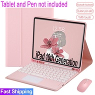 Touch pad Keyboard Case For iPad 10th Generation 10.9'' ipad 10 gen 2022 Wireless Bluetooth Touchpad Keyboard Mouse Cover Casing Built-in rechargeable battery