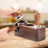 เครื่องทำกาแฟกันลื่นบ้านที่อัดกาแฟที่น่ารักไม้วอลนัตมีคุณภาพ