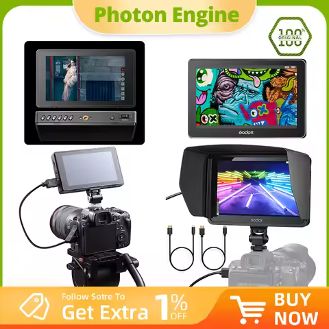 Godox GM55 5.5 Inch GM7S 7 inch 4K Monitor DSLR 3D LUT Touch Screen IPS FHD 1920x1080 Video 4K HDMI 