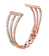 PH Life HR5 สาย PH Life HR4 Pro HR 4 3 2 สายโลหะ Bling Rhinestone Bracelet สายนาฬิกา PureHealth life