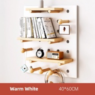 Solid Wood Hole Wooden Shelf Pegboard Accessories Wall Shelf Hole Board Household Decoration Display