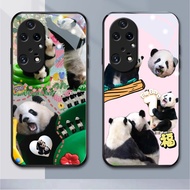 panda Huawei P Series glass phone case P50pro P20 P20pro P30 P30lite P40 P40pro P30pro P8 P20lite Honor Series Honor10 20I V30 30pro 50 8XMAX (HB1-1410)
