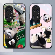 panda Huawei P Series glass phone case P50pro P20 P20pro P30 P30lite P40 P40pro P30pro P8 P20lite Ho