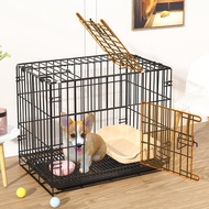 Pet dog isolation small dog cage, medium dog with toilet, Teddy dog cage, pet cage, dog house, cat cage, rabbit cage, no installation required, foldable with toilet