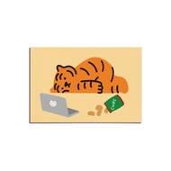 韓國 MUZIK TIGER 明信片/ 吃點心的發懶老虎