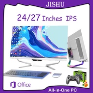 JISHU Branded All-In-One Desktop PC Set | Intel Core i7 | 8GB/16GB RAM | 512GB/1TB SSD | R7 350 4G Graphics | 24 inch /27 inch FHD+ IPS Panel LED Backlight | 5G Bluetooth WiFi