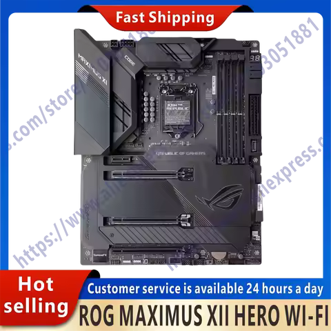 Used LGA 1200 motherboard ROG MAXIMUS XII HERO WI-FI with Z490 chip 4 × DDR4 3 × M. 2 6 × SATA III P