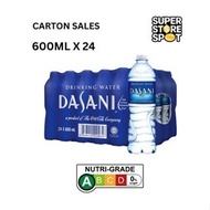 Dasani Drinking Water 600ml bottle drinks carton sales (24 bottles per carton)