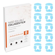 Bakelili Melting Pure Collagen Films  Moisturizing Nano Soluble Film Protect Skin Deep Penetration 10 Packs for Cheeks Forehead Neck Aging