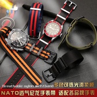 Original ✈ For Seiko Water Ghost Citizen Rudder Nylon Watchband Men's Women's NATO Waterproof Canvas Watch Strap 20 22mm