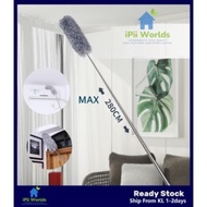 iPii NEW 280cm Long Microfiber Duster Bendable Head Penyapu habuk Kipas Siling Duster Ceiling Fan Dust Cleaner