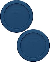 Pyrex 7202-PC Circular 1-Cup Blue Spruce Plastic Replacement Storage Lid Cover - 2-Pack