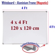 4' x 4' Aluminium Frame Magnetic White Board WHITEBOARD (4 x 4 FT) 120 x 120cm