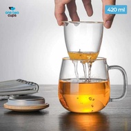 Glass Tea Cup With Strainer Tea Cup Mug With Infuser Filter