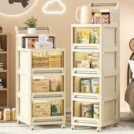 W-6&amp; Baby Products Storage Rack Trolley Snack Storage Rack Cabinet Floor Movable Baby Toy Bottle Locker ZHHG