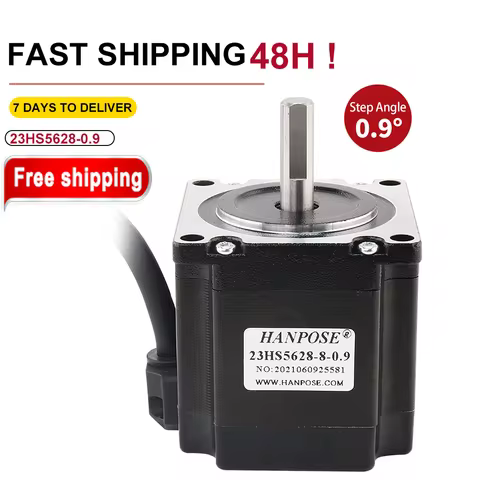 1PCS Nema23 Stepper Motor 23HS5628-0.9 degree 57 motor 4-lead 126N.CM 2.8A 8mm CNC Laser Grind Foam 
