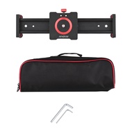 Andoer 40 ซม./16 นิ้วอลูมิเนียมกล้องติดตาม Slider Video Stabilizer Rail สําหรับกล้อง DSLR กล้องวิดีโ